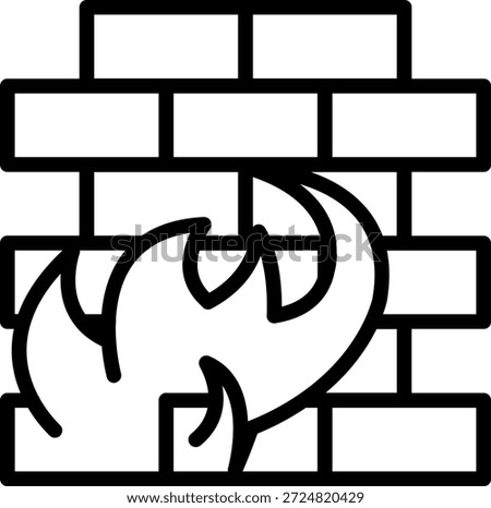 Vector Design Firewall Icon Style