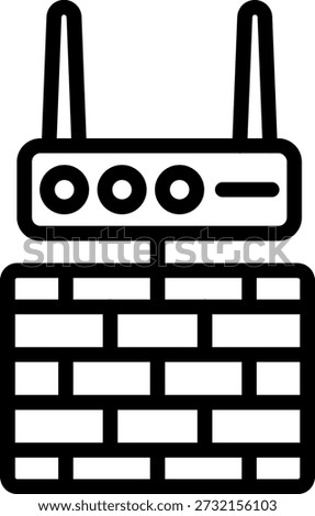 Vector Design Firewall Router Icon Style