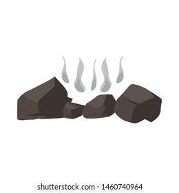 Vector design of firewood and bonfire sign. Collection of firewood and wood stock symbol for web.