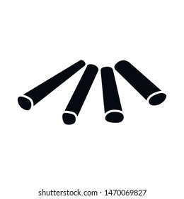 Vector design of firewood and pile symbol. Collection of firewood and brown stock vector illustration.