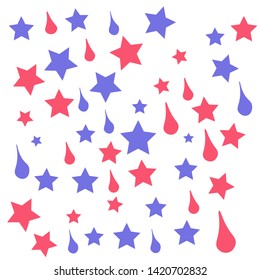 Vector design of fireworks on white background