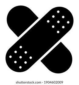 Diseño vectorial de la venda de primeros auxilios, icono de los eplasters