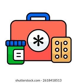 Vector design of first aid kit