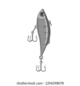 Vector design of fish and fishing logo. Set of fish and equipment vector icon for stock.
