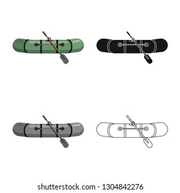 Vector design of fish and fishing sign. Set of fish and equipment stock symbol for web.