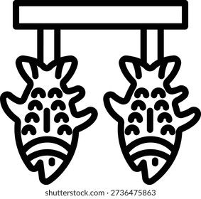 Vector Design Fish Stringer Icon Style