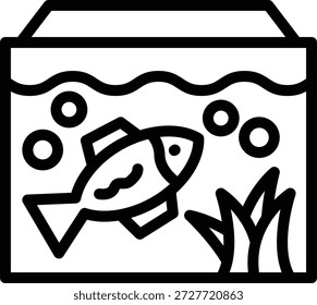 Vector Design Fish Tank Icon Style