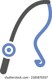 Vector Design Fishing Rod Icon Style