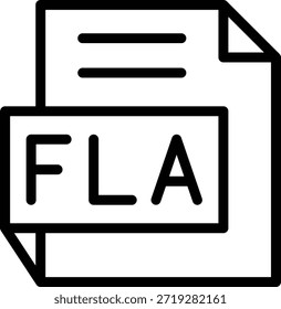Estilo de ícone FLA de design de vetor