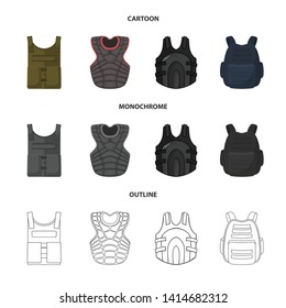 Vector design of flak and jacket logo. Collection of flak and body stock vector illustration.