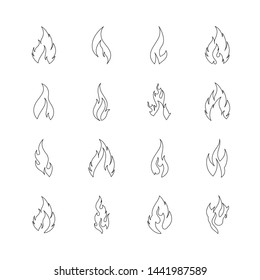 Vector Design Flame Icon Set