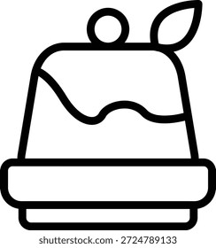 Vektordesign Flan-Symbolstil