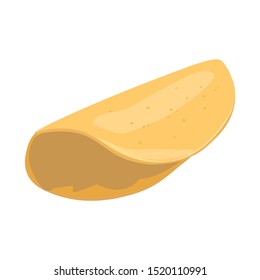 Vector design of flapjack and dessert sign. Web element of flapjack and delicious vector icon for Stock.