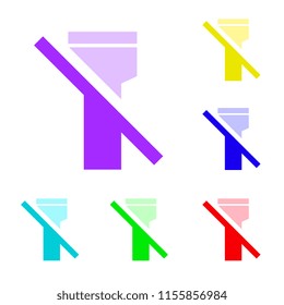 vector design of flash disable icon with color choice