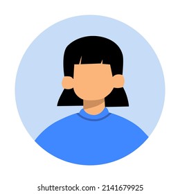 diseño vectorial, ilustración de carácter hembra plana