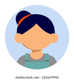 diseño vectorial, ilustración de carácter hembra plana