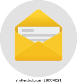 Vektordesign von Flachsymbol, E-Mail oder E-Mail-Postfach mit Karte