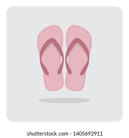 Vector design of flat icon, Slippers on isolated background.