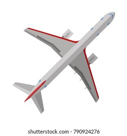 Vector design flat illustration with airplane