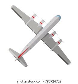 Vector design flat illustration with airplane