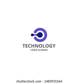 Vector design flat logo technology. Use for web, company, logo, icon.