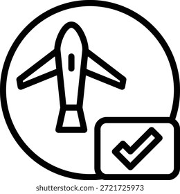 Diseño de Vector Flight Check In Icon Style
