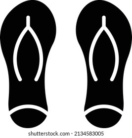 Vector Design Flip Flops Icon Style