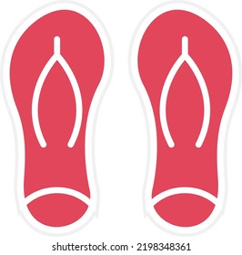 Vector Design Flip Flops Icon Style