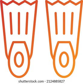 Vector Design Flippers Icon Style
