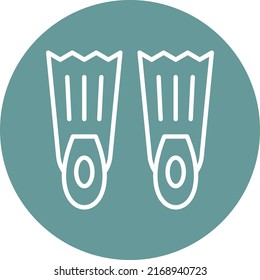 Vector Design Flippers Icon Style