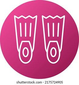Vector Design Flippers Icon Style