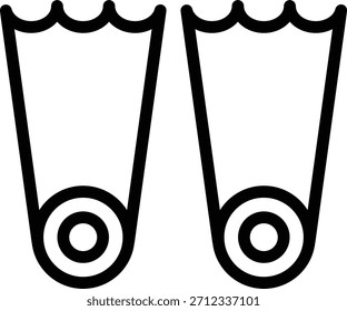 Vektordesign-Flippers-Symbolstil
