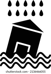 Vektordesign-Hochwassersymbolstil