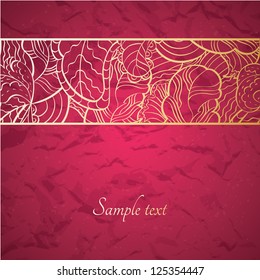 Vector design floral background template.