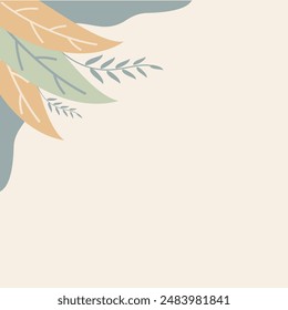 Vector design floral border corner frame