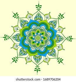 Vector design of floral mandala design background for banner card template