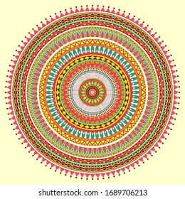 Vector design of floral mandala design background for banner card template