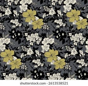 Vector design flower all over seamless pattern wrapping paper design, digital image printing factory textile 