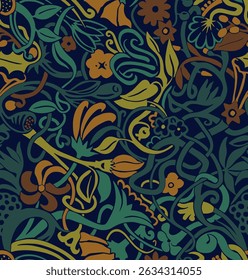 Vector design flower all over seamless pattern wrapping paper design, digital image printing factory textile  