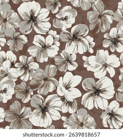 Vector design flower all over seamless pattern wrapping paper design, digital image printing factory textile  