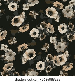 
Vector design flower allover seamless pattern wrapping paper design, digital image printing factory textile