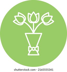 Diseño de vectores Estilo de iconos de las flores
