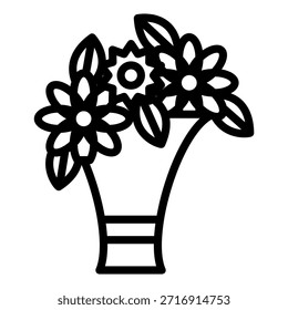 Vector Design Flower Bunch Icon Style