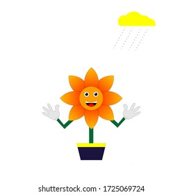 vector design - flower character