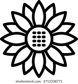 Estilo del icono de la flor del diseño del Vector