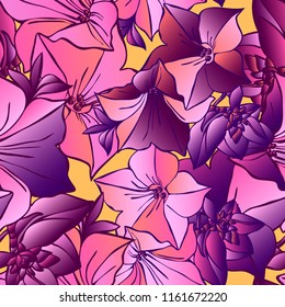 Vector design with flower loach. Seamless background colors of autumn. Bright, rich design. Suitable for textiles, sketches and office design wallpaper, wrapping paper, etc.