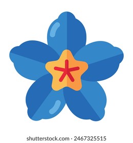 Vector design of flower petal, isometric icon