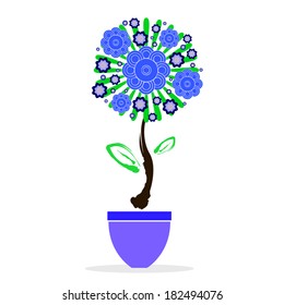 Vector design of flower in pot