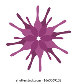 Vector Design of Flower in Purple