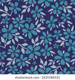 Vetor design flor simples todo sobre o design de papel de embrulho padrão sem costura, impressão de imagem digital fábrica têxtil  